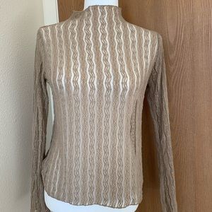 See through lace shirt